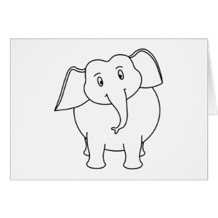 VitElephant. Hälsningskort