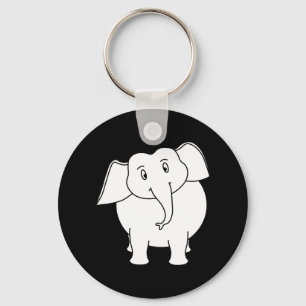 VitElephant. Nyckelring