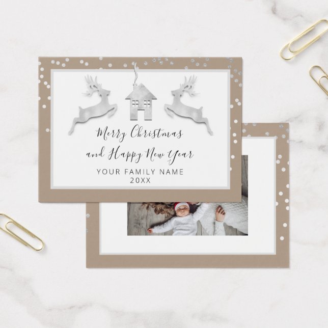 Vitelfte god jul Gott nytt år Namn Visitkort (Kontor)