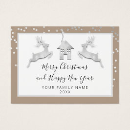 Vitelfte god jul Gott nytt år Namn Visitkort