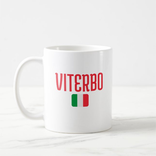 VITERBO Italien Flagga Kaffemugg (Vänster)