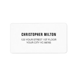 Vitetikett för minimal klassisk Elegant Adressetikett