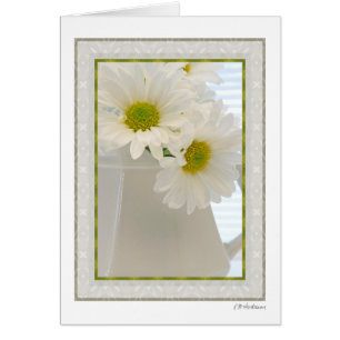 Vitexponeringsglas med daisy 2 hälsningskort