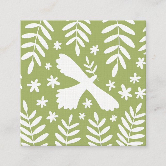 Vitfågeln Fyrkantigt Visitkort (Framsida)