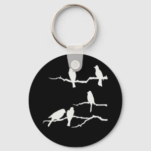 VitfågelSilhouette Keychain Nyckelring