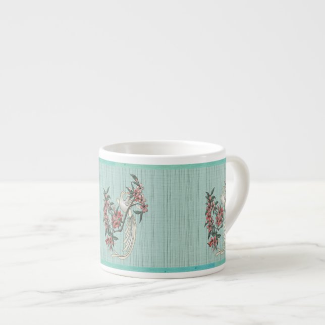 Vitfåglar - Blommar från körsbär (6 oz Ceramic Mug Espressomugg (Framsida höger)