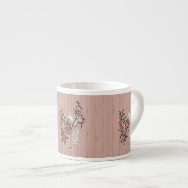 Vitfåglar - Blommar från körsbär (6 oz Ceramic Mug Espressomugg (Framsida höger)