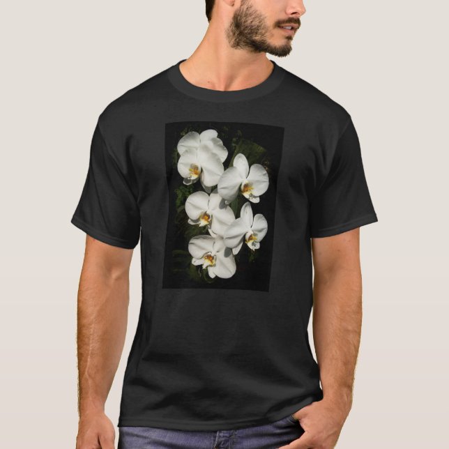 Vitfalaenopsis orchids tee shirt (Framsida)