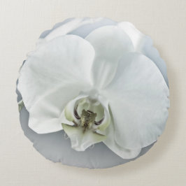 Vitfaleonopsis Orchid Rund Kudde