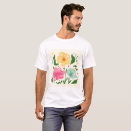Vitfärgad bläddringsbild - Handritning T Shirt