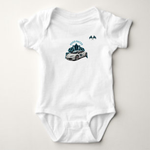 Vitfärgad bodydräkt från baby i tävling t shirt