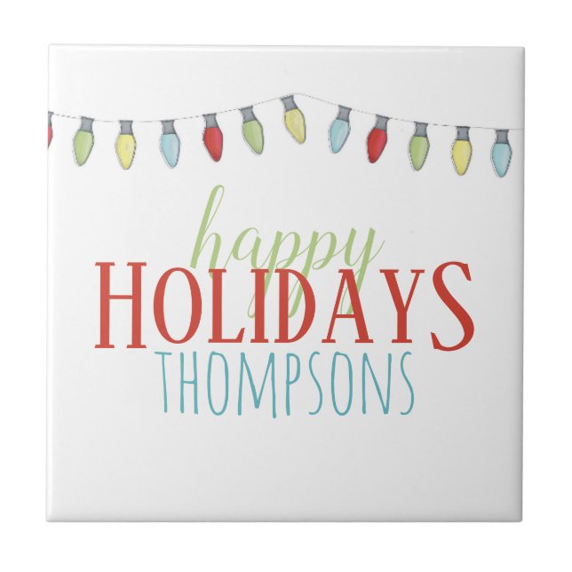 Vitfärglös julsträng Ljus Kakelplatta (Framsidan)