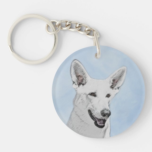 Vitfärgsfärg - Cute Original Hund Art (Framsidan)
