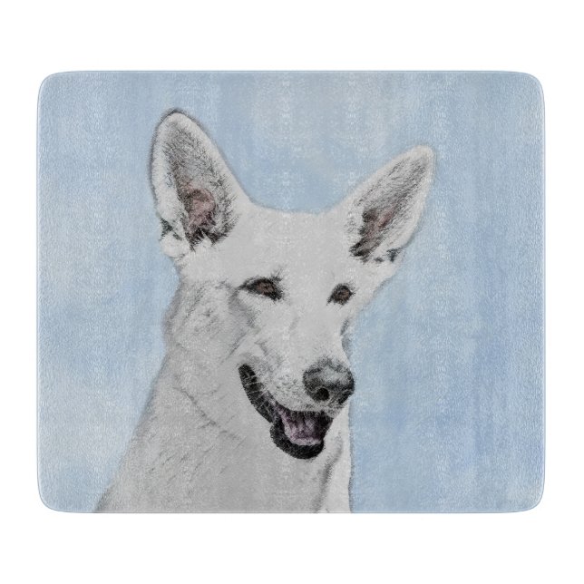 Vitfärgsfärg - Cute Original Hund Art (Framsidan)