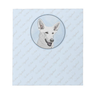 Vitfärgsfärg - Cute Original Hund Art Anteckningsblock