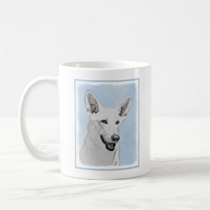 Vitfärgsfärg - Cute Original Hund Art Kaffemugg