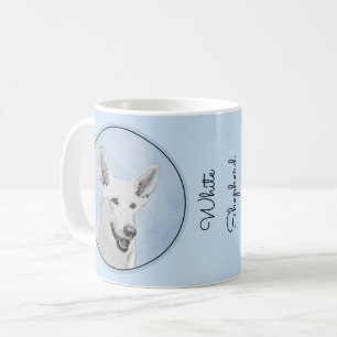 Vitfärgsfärg - Cute Original Hund Art Kaffemugg