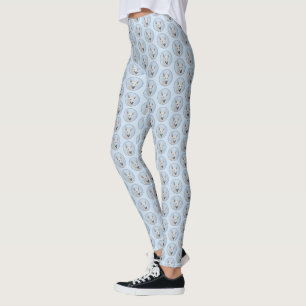 Vitfärgsfärg - Cute Original Hund Art Leggings