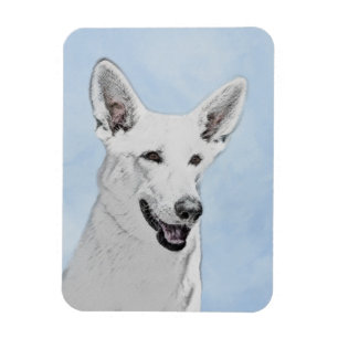 Vitfärgsfärg - Cute Original Hund Art Magnet