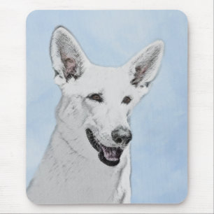 Vitfärgsfärg - Cute Original Hund Art Musmatta