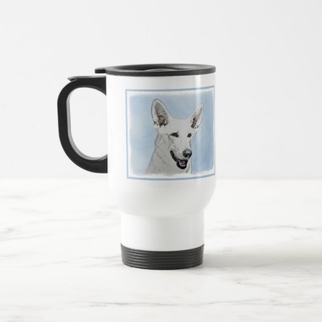 Vitfärgsfärg - Cute Original Hund Art Resemugg (Vänster)