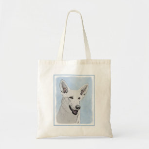 Vitfärgsfärg - Cute Original Hund Art Tygkasse