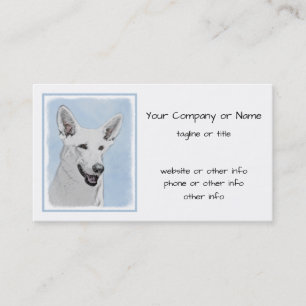 Vitfärgsfärg - Cute Original Hund Art Visitkort