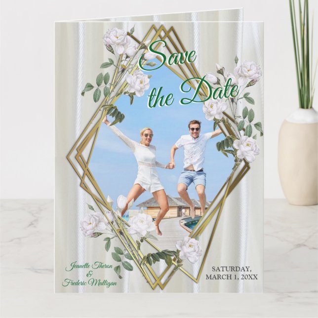 Vitfärgsfärg Ro, färgad på champagne Silke Kort (Framsida)