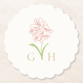 Vitfisk Blommigt Lindragen Ro Bröllop Underlägg Papper