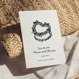 Vitfiskad kummel Bröllop spara datum Datumet