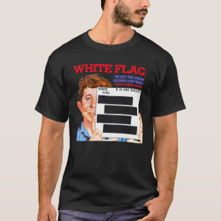 Vitflagga R ÄR FÖR bakgrund för RAKETLP-mörk T-shirt