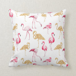 VitFlamingotryck Kudde