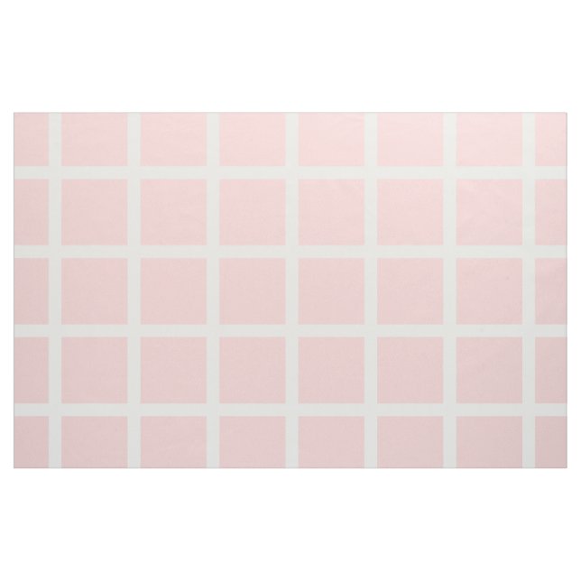 Vitfönsterrutarandar på babyrosor tyg (Fat Quarter)