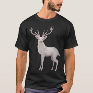 Vitfullvuxen hankronhjort tee shirt