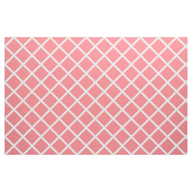 Vitgaller på korallrosor tyg (Fat Quarter)
