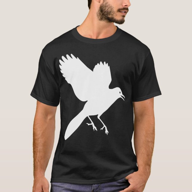 Vithärmfågel i det grafiska flyg t shirt (Framsida)