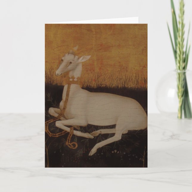 VitHartfullvuxen hankronhjort Kort (Framsida)