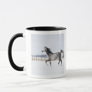 vithäst i vinter mugg