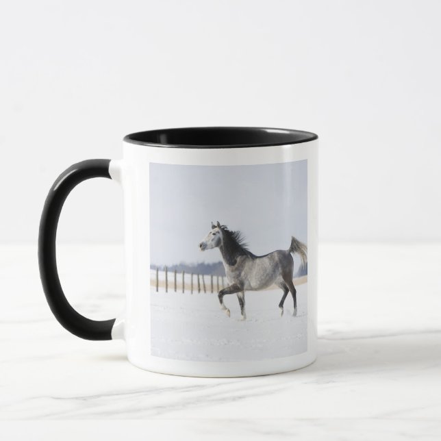 vithäst i vinter mugg (Vänster)