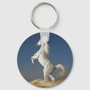 Vithäst Keychain Nyckelring