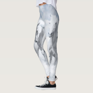 Vithästdamasker Leggings