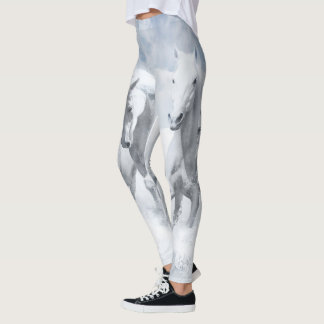 Vithästdamasker Leggings