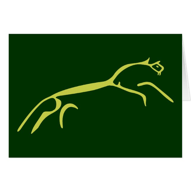 Vithästen av Uffington Hälsningskort (Framsidan Horizontal)