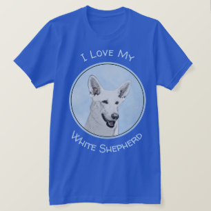 Vitherdemålning - gullig original- hundkonst t shirt