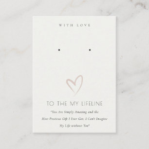 VITHJÄRT LIFELINE FIANCE GIFT EARRING VISNING PLACERINGSKORT