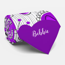 Vithjärtblommor av vild lila blommigt namn slips