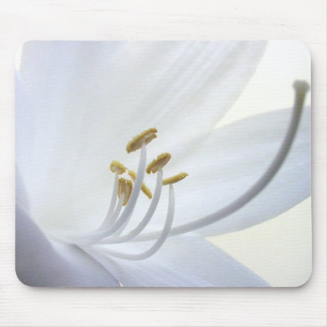 VitHostablomma Mousepad Musmatta (Framsidan)