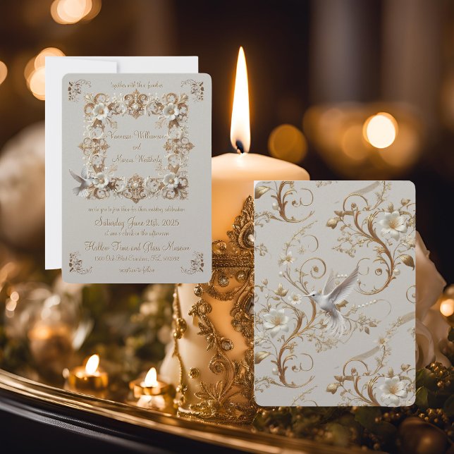 Vithummingbird Collection Square Ram Inbjudningar (Skapare uppladdad)