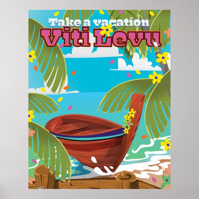 Viti Levu semesteraffisch. Poster (Framsidan)