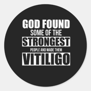 Vitiligo Awareness Positivity Warrior Runt Klistermärke